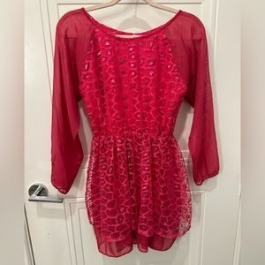 NWT Barbie Inspired Hot Pink Dress For Women Size XS